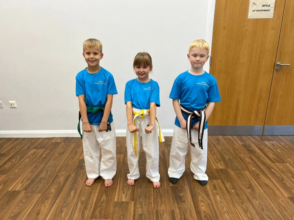Group of children in matching uniforms